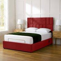 PARADISE BEDS LTD Electric Adjustable Panel Mobility Bed with Headboard & Mattress in Dark Red | Size: Single