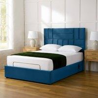 PARADISE BEDS LTD Electric Adjustable Panel Mobility Bed with Headboard & Mattress in Dark Blue | Size: Super King