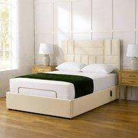 PARADISE BEDS LTD Electric Adjustable Panel Mobility Bed with Headboard & Mattress in Cream | Size: Small Single