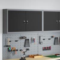 Berkfield Home Tool Cabinet Wall-Mounted Black 100x20x55 cm Steel | Size: 100 x 20 x 55 cm