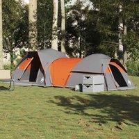 Berkfield Home Camping Tent 5-Person Grey & Orange Waterproof