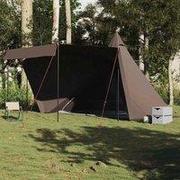 Berkfield Home Family Tent Tipi 8-Person Brown Waterproof