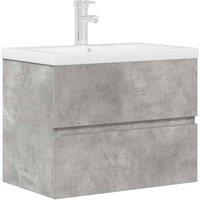 Berkfield Home 2 Piece Bathroom Furniture Set Concrete Grey Engineered Wood
