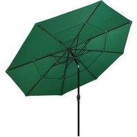 Berkfield Home 3-Tier Parasol with Aluminium Pole Green 3.5 m