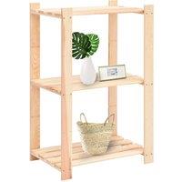 Berkfield Home 3-Tier Storage Racks 2 pcs 60x38x90 cm Solid Pinewood 150 kg in Beige | Size: 60 x 38 x 90 cm