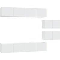 Berkfield Home 4 Piece TV Cabinet Set White Engineered Wood