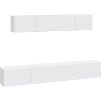 Berkfield Home 4 Piece TV Cabinet Set White Engineered Wood