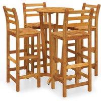 Berkfield Home 5 Piece Garden Bar Set Solid Wood Acacia in Brown