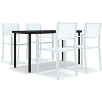 Berkfield Home 5 Piece Garden Dining Set White