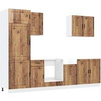Berkfield Home 7 Piece Kitchen Cabinet Set Kalmar Old Wood Engineered Wood in Brown