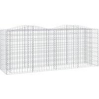 Berkfield Home Arched Gabion Raised Bed 200x50x100 cm Galvanised Iron in Silver | Size: 200 x 50 x 100 cm