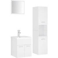 Berkfield Home Bathroom Furniture Set White Engineered Wood