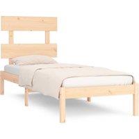 Berkfield Home Bed Frame Solid Wood 90x190 cm Single in Light Brown