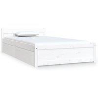Berkfield Home Bed Frame with Drawers White 90x190 cm Single