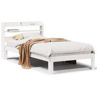 Berkfield Home Bed Frame with Headboard without Mattress White 90x200 cm