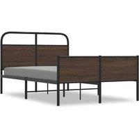 Berkfield Home Bed Frame without Mattress 120x200 cm Brown Oak Engineered Wood | Size: Small Double