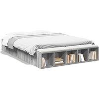 Berkfield Home Bed Frame without Mattress Grey Sonoma 150x200 cm King Size