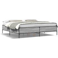 Berkfield Home Bed Frame without Mattress Grey Sonoma 200x200 cm