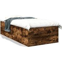 Berkfield Home Bed Frame without Mattress Smoked Oak 90x190 cm Single in Brown