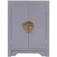 Berkfield Home Bedside Cabinet Grey 38x28x52 cm Paulownia Wood | Size: 38 x 28 x 52 cm