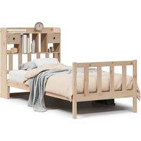 Berkfield Home Bookcase Bed without Mattress 100x200 cm Solid Wood Pine in Natural