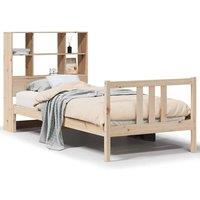 Berkfield Home Bookcase Bed without Mattress 90x190cm Single Solid Wood Pine in Light Tan | Size: 90x190 cm