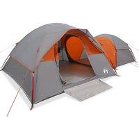 Berkfield Home Camping Tent 5-Person Grey & Orange Waterproof