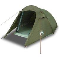 Berkfield Home Camping Tent Tunnel 3-Person Olive Green Waterproof