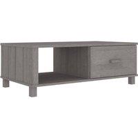 Berkfield Home Coffee Table HAMAR Light Grey 100x55x35 cm Solid Wood Pine | Size: 100 x 55 x 35 cm