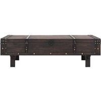 Berkfield Home Coffee Table Solid Wood Vintage Style 120x55x35 cm in Brown | Size: 120 x 55 x 35 cm