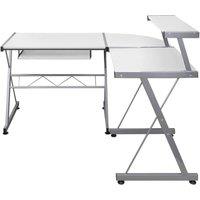 Berkfield Home Corner Computer Desk White 132x112x99 cm Engineered Wood | Size: 132 x 112 x 99 cm
