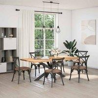Berkfield Home Dining Table Leg Spider Shape Anthracite 150x78x(72-73) cm Steel in Dark Grey