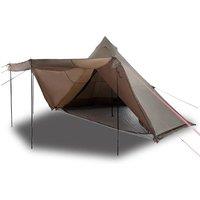 Berkfield Home Family Tent Tipi 8-Person Brown Waterproof