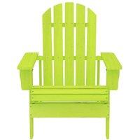 Berkfield Home Garden Adirondack Chair Solid Fir Wood Green in Bright Green