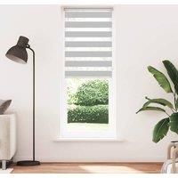 Berkfield Home Zebra Blind Light Grey 85x200 cm Fabric Width 80.9 cm Polyester