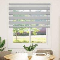 Berkfield Home Zebra Blind Light Grey 135x150 cm Fabric Width 130.9 cm Polyester
