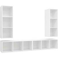 Berkfield Home Wall-mounted TV Cabinets 4 pcs White Engineered Wood