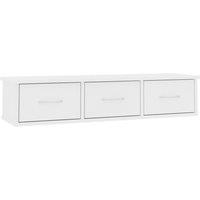 Berkfield Home Wall-mounted Drawer Shelf White 88x26x18.5 cm Engineered Wood