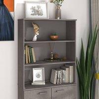 Berkfield Home Top for Highboard HAMAR Light Grey 85x35x100cm Solid Wood Pine | Size: 85 x 35 x 100 cm