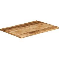 Berkfield Home Table Top Live Edge 80x60x2.5 cm Solid Wood Rough Mango in Brown