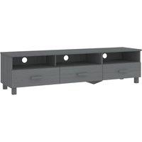 Berkfield Home TV Cabinet HAMAR Dark Grey 158x40x40 cm Solid Wood Pine | Size: 158 x 40 x 40 cm