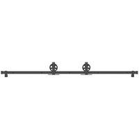 Berkfield Home Sliding Door Hardware Kit 200 cm Steel Black