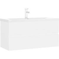 Berkfield Home Sink Cabinet with Built-in Basin White Engineered Wood