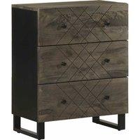 Berkfield Home Sideboards 2 pcs Black 60x33x75 cm Solid Wood Mango | Size: 60 x 33 x 75 cm