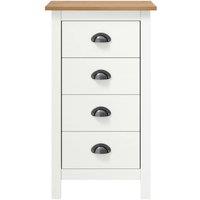 Berkfield Home Sideboard Hill White 46x35x80 cm Solid Pine Wood | Size: 46 x 35 x 80 cm