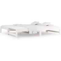 Berkfield Home Pull-out Day Bed White 2x(90x200) cm Solid Wood Pine