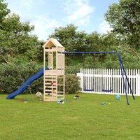 Berkfield Home Outdoor Playset Solid Wood Pine in Natural