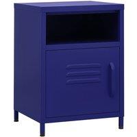 Berkfield Home Nightstands 2 pcs Navy Blue 35x35x51 cm Steel | Size: 35 x 35 x 51 cm