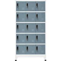 Berkfield Home Locker Cabinet Light Grey & Dark Grey 90x40x180 cm Steel | Size: 90 x 40 x 180 cm