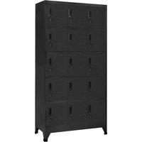 Berkfield Home Locker Cabinet Anthracite 90x40x180 cm Steel in Black | Size: 90 x 40 x 180 cm
